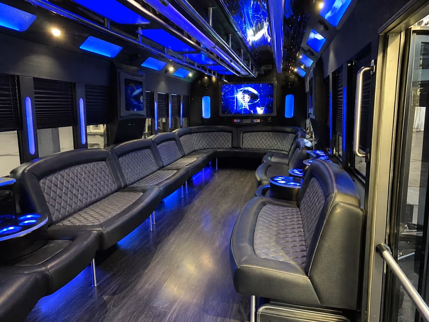 santa rosa 28 passenger party bus interior