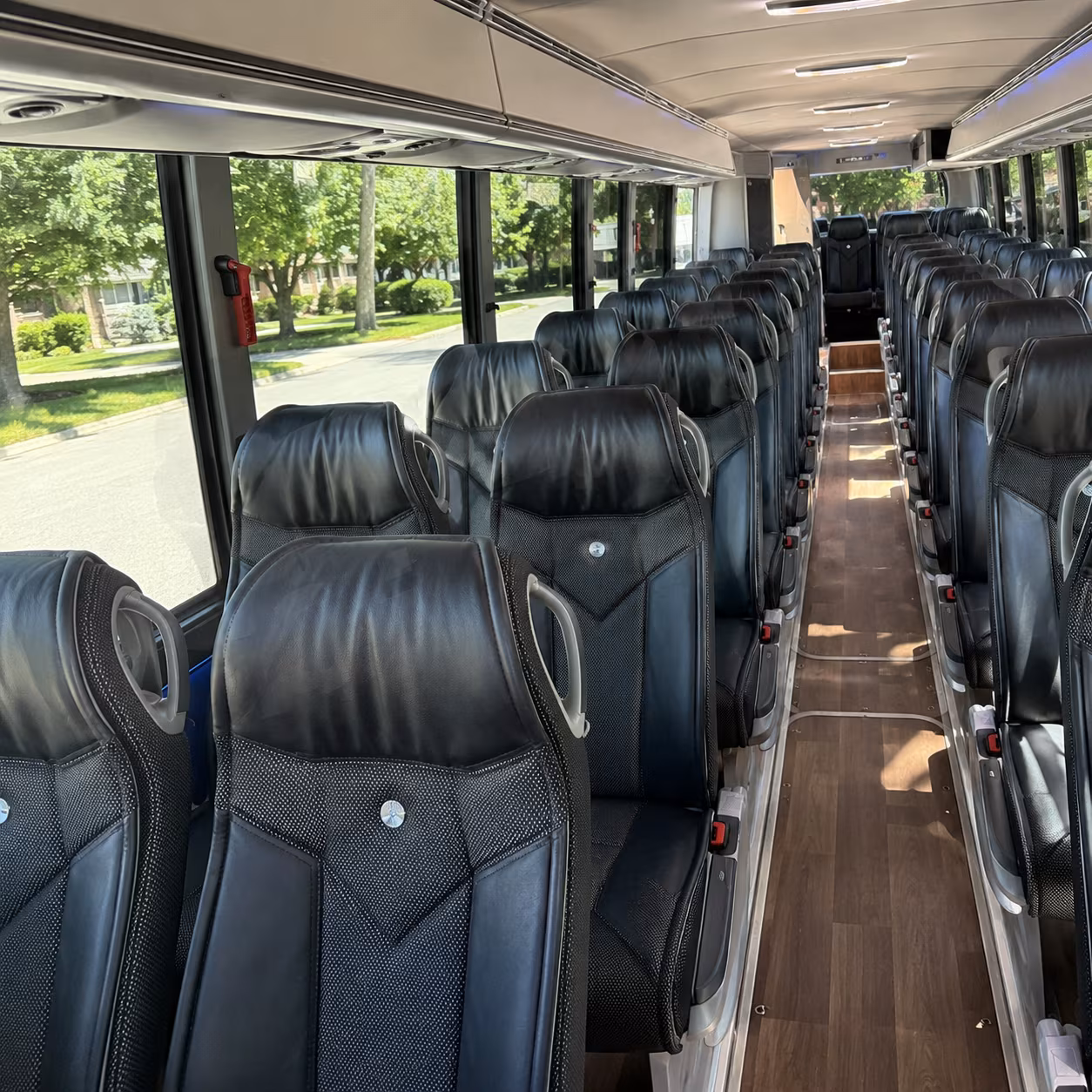 santa rosa 40 passenger charter bus inside