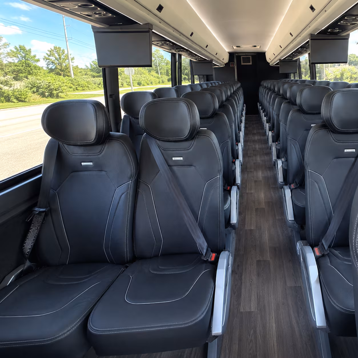 santa rosa 47 passenger charter bus inside