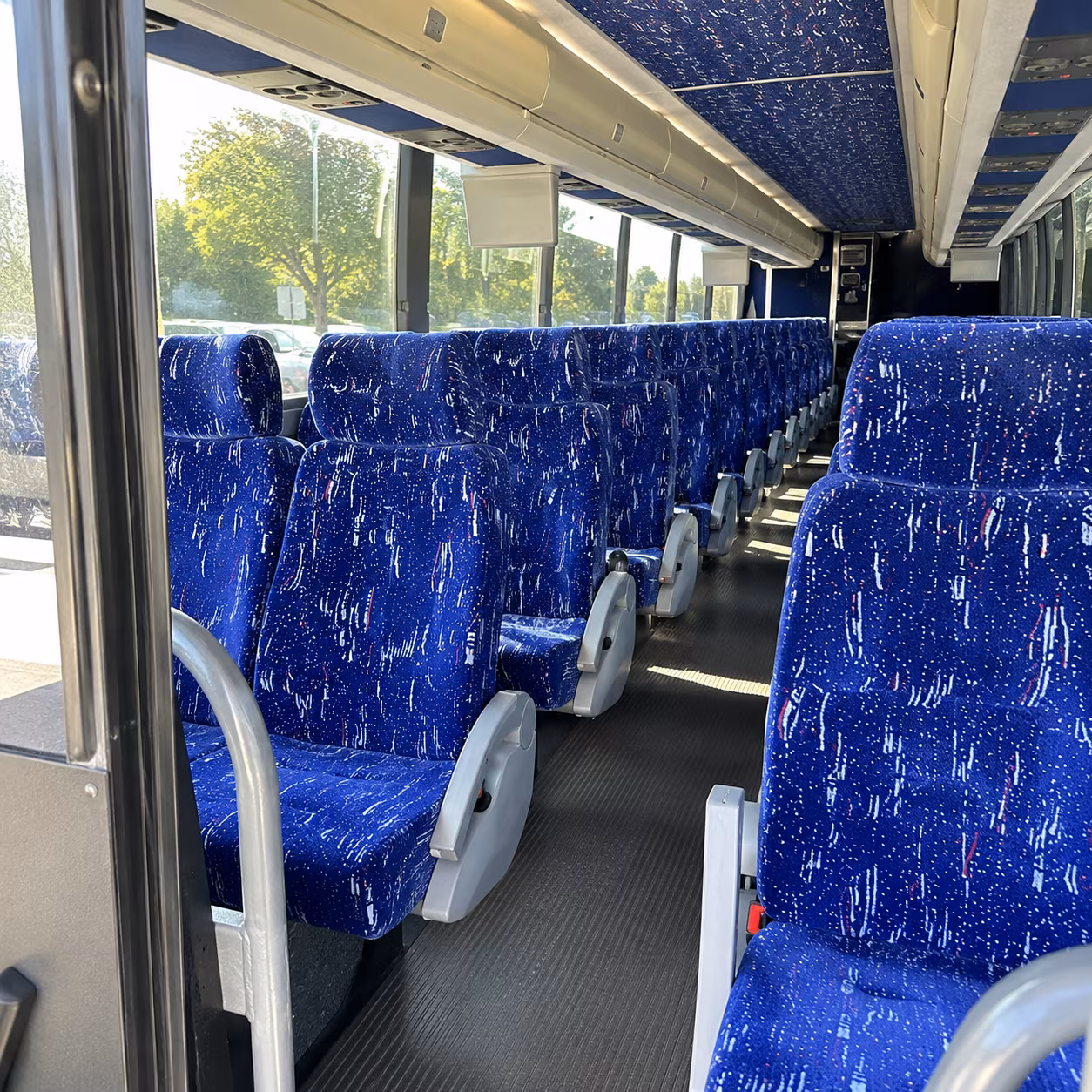 santa rosa 50 passenger charter bus inside